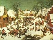 Pieter Bruegel barnamorden i betlehem. Sweden oil painting artist